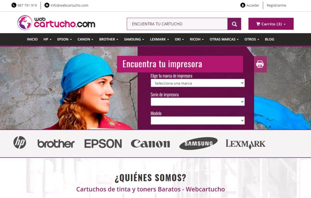 fronpage webcartucho com