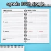 agenda 2023 en pdf para imprimir gratis con fondo blanco mockup fondo simple