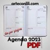 agenda 2023 mockup hoja por dia
