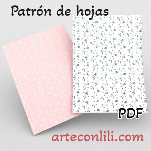 square-mockup-2-papeles-A4-papel con patron de hojitas
